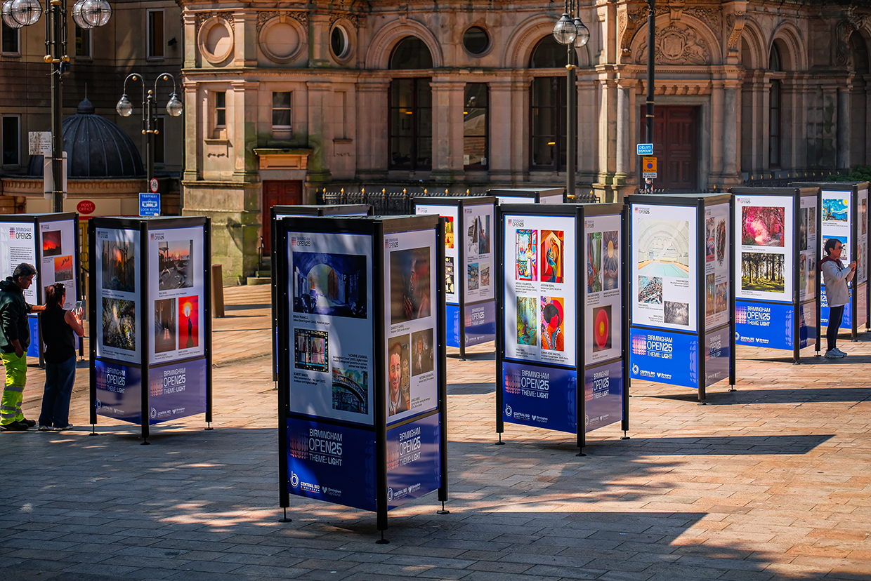 Birmingham city centre outdoor art exhibition now Open to visit