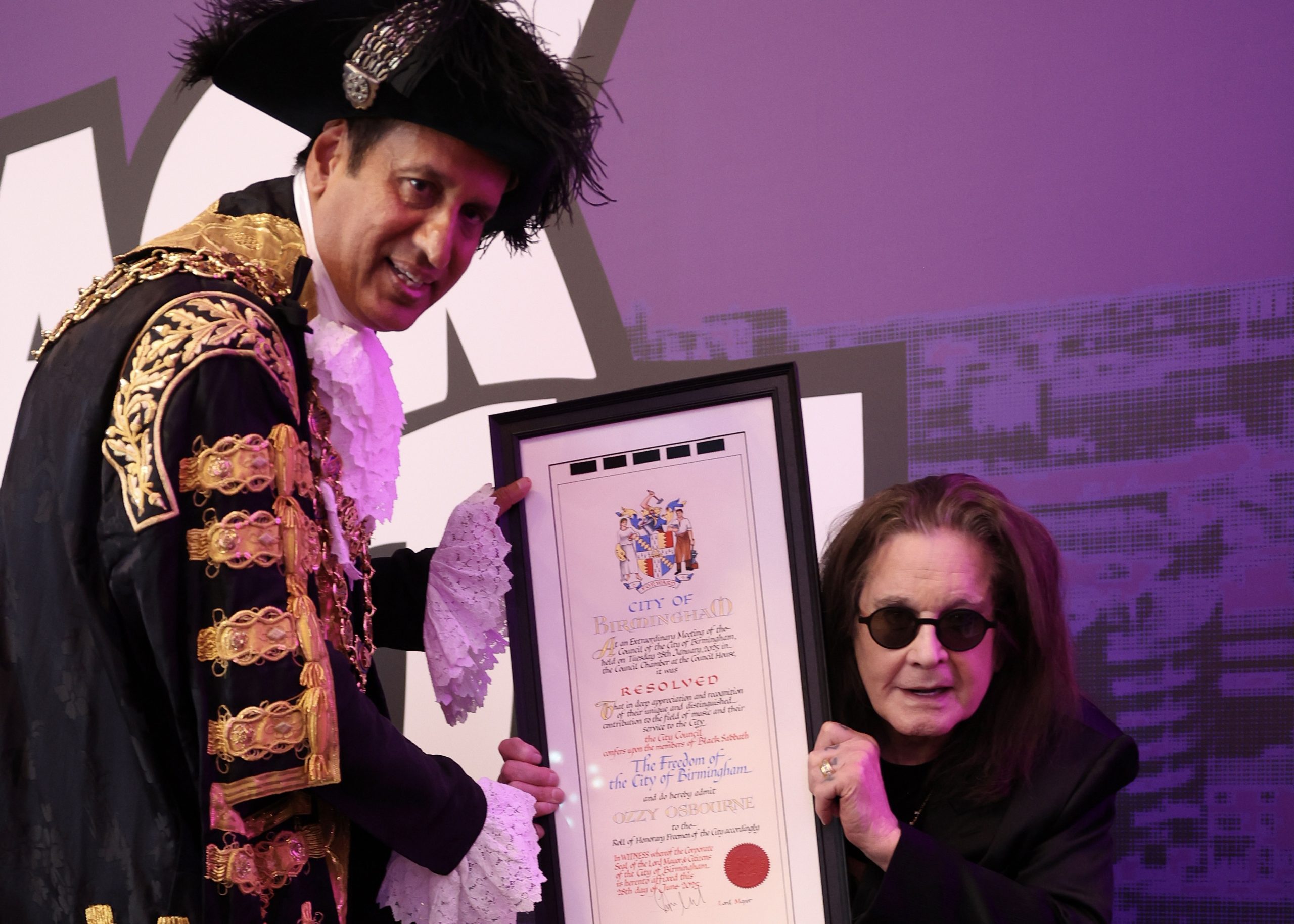 Ozzy Osbourne’s Freedom of the City Award added to Working Class Hero exhibition
