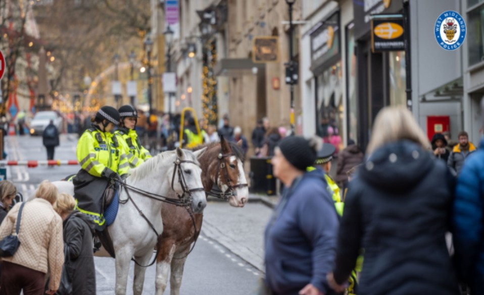 Police horses return to Birmingham city centre for patrols after 26 years