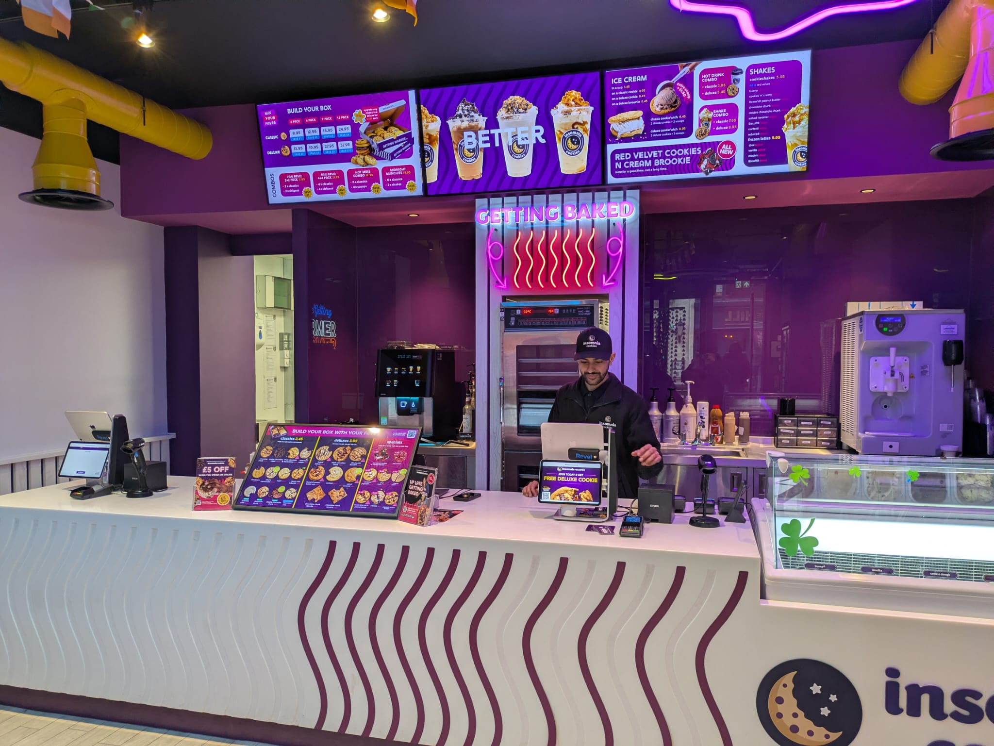 Birmingham Insomnia Cookies bakery serving late night snacks